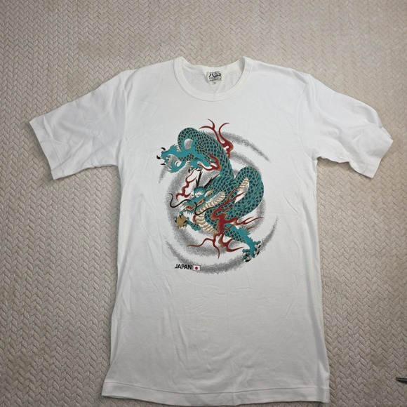 Kocolo Other - Vintage‎ Kocolo White Japanese Dragon Graphic T-Shirt Made in Japan Mens Size LL